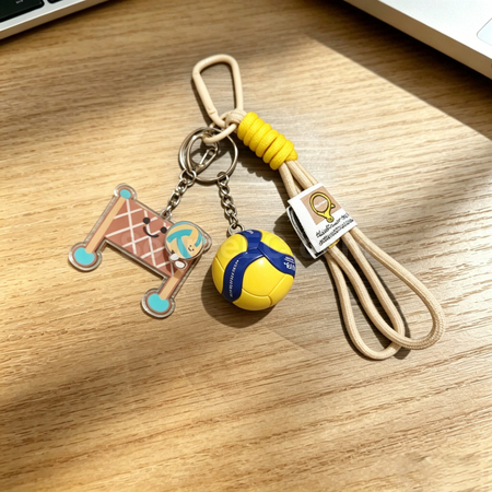 Customization Rotating Football Keychain Pendant Corporate Gifts