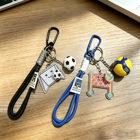 Customization Rotating Football Keychain Pendant Corporate Gifts