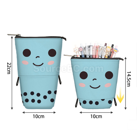 Customization Milk Tea Retractable Pencil Case Corporate Gifts