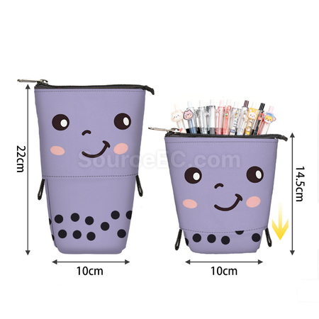 Customization Milk Tea Retractable Pencil Case Corporate Gifts