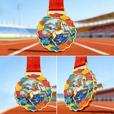Customization Horse Metal Medals Corporate Gifts
