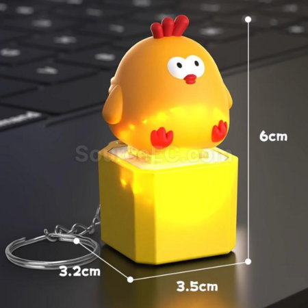 Customization Stress-relief Sound Button Keychain Corporate Gifts