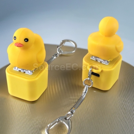 Customization Stress-relief Sound Button Keychain Corporate Gifts