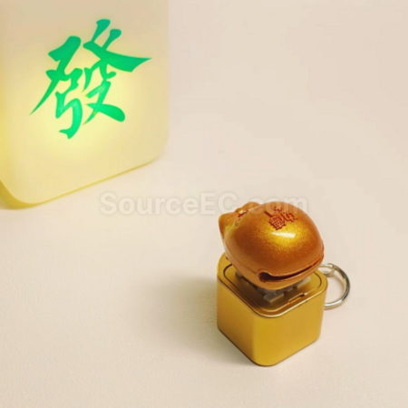 Customization Stress-relief Sound Button Keychain Corporate Gifts