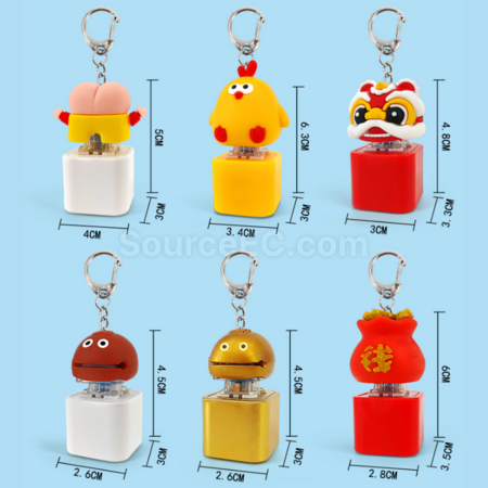 Customization Stress-relief Sound Button Keychain Corporate Gifts