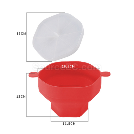 Customization Silicone Popcorn Bowl With Handle Corporate Gifts