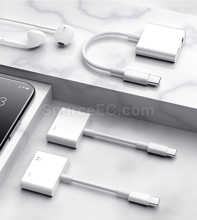 Customization Type-C 2-in-1 Headphone Charging Adapter Corporate Gifts