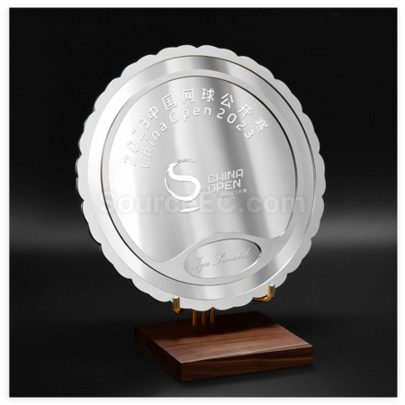 Customization Metal Round Hollowed-Out Mirror Commemorative Plate Corporate Gifts