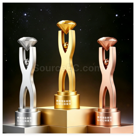 Creative Diamond Metal Trophy