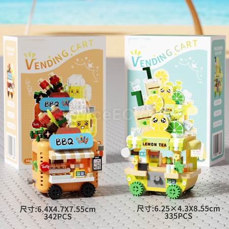 Customization Street View Building Blocks of Street Food Carts Corporate Gifts