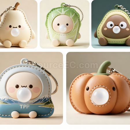 Customization Customizable bubble squeeze toy made of leather Corporate Gifts