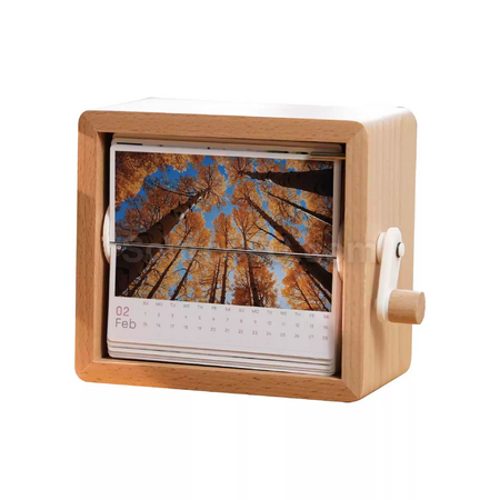 Hand-cranked flip picture viewer