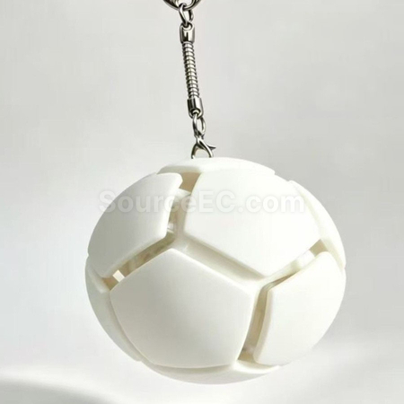 Customization Football Stress Relief Ball-shaped Button Keychain Corporate Gifts