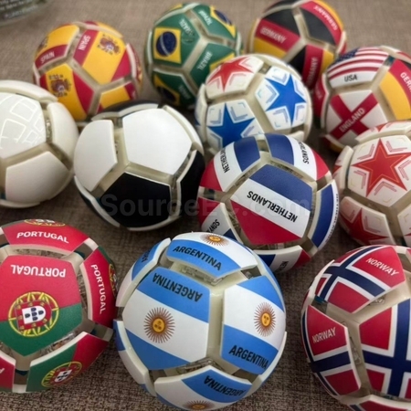 Customization Football Stress Relief Ball-shaped Button Keychain Corporate Gifts