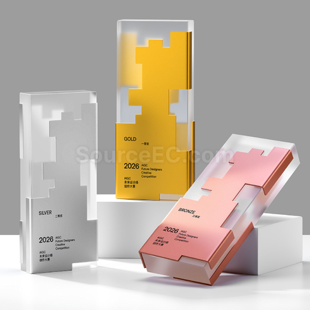 Crystal Metal Trophy