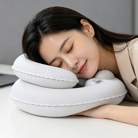 Customization Double-layer inflatable U-shaped pillow Corporate Gifts