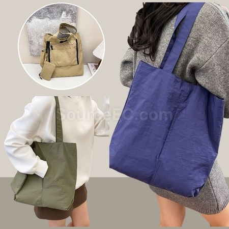 Customization Solid color Japanese-style nylon crossbody bag Corporate Gifts