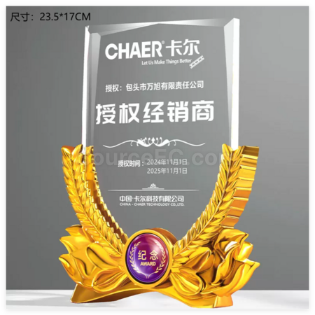 Customization Creative Crystal Banner Award Corporate Gifts