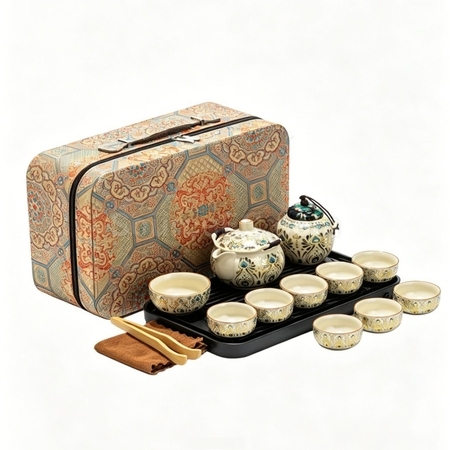 Dunhuang Fengling Ceramics Travel Tea Set