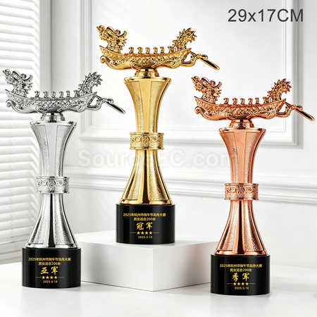 Customization Dragon Boat Crystal Trophy Corporate Gifts