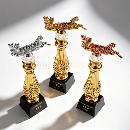 Customization Dragon Boat Crystal Trophy Corporate Gifts