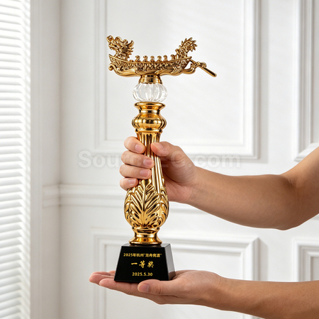 Customization Dragon Boat Crystal Trophy Corporate Gifts