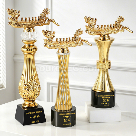 Customization Dragon Boat Crystal Trophy Corporate Gifts