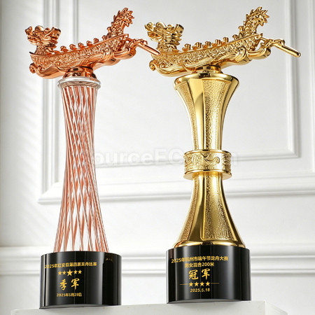 Customization Dragon Boat Crystal Trophy Corporate Gifts