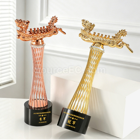 Customization Dragon Boat Crystal Trophy Corporate Gifts