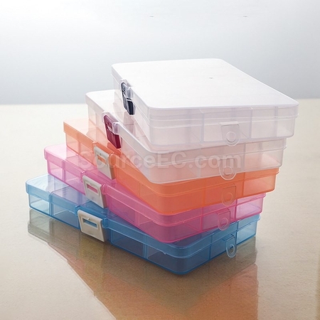 Small 15-Grid Plastic Jewelry Box