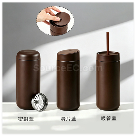 Customization 304 Stainless Steel Insulated Mug with Three Lids Corporate Gifts