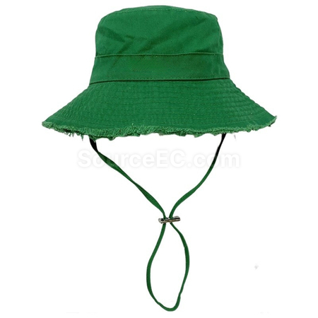 Customization Frayed Solid‑Color Cotton Bucket Hat Corporate Gifts