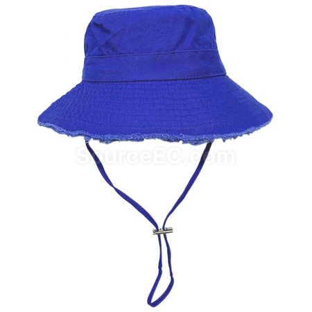 Customization Frayed Solid‑Color Cotton Bucket Hat Corporate Gifts