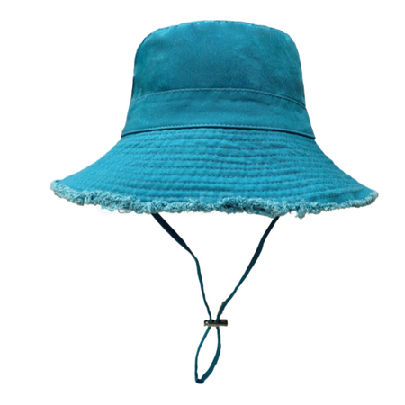 Customization Frayed Solid‑Color Cotton Bucket Hat Corporate Gifts