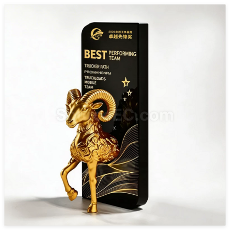 Customization Creative Leader Shaped Resin Trophy Corporate Gifts