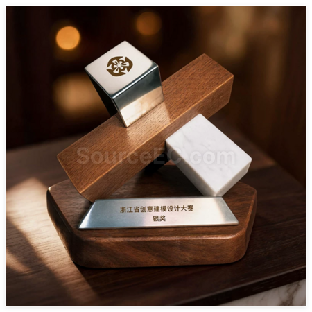 Customization Creative Geometric Metal Trophy Corporate Gifts