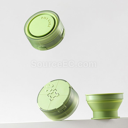 Customization 2‑in‑1 Portable Pill Box Water Cup Corporate Gifts