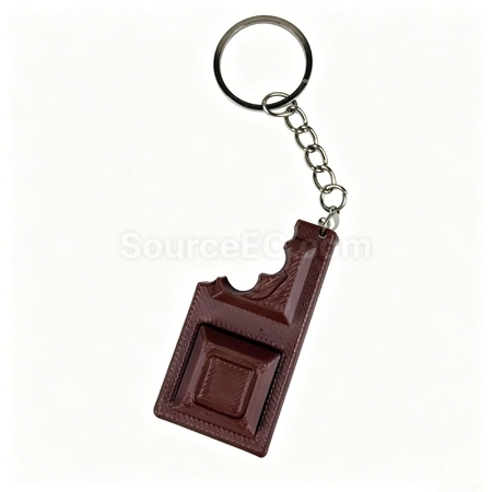 Customization Chocolate Button Decompression Keychain Corporate Gifts