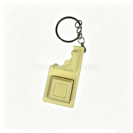 Customization Chocolate Button Decompression Keychain Corporate Gifts