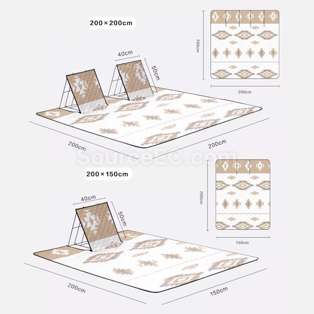 Customization Outdoor Picnic Mat with Backrest Corporate Gifts