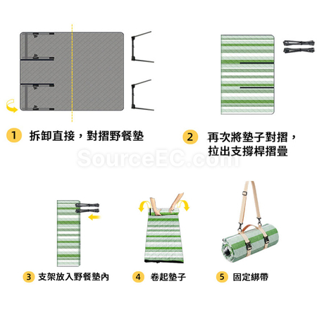 Customization Detachable Backrest Picnic Mat Corporate Gifts