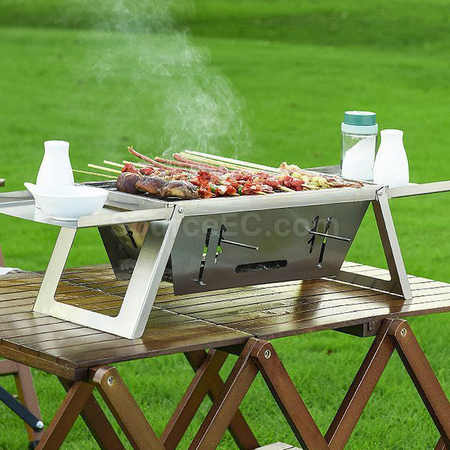 Customization Stainless‑Steel Folding BBQ Grill Corporate Gifts