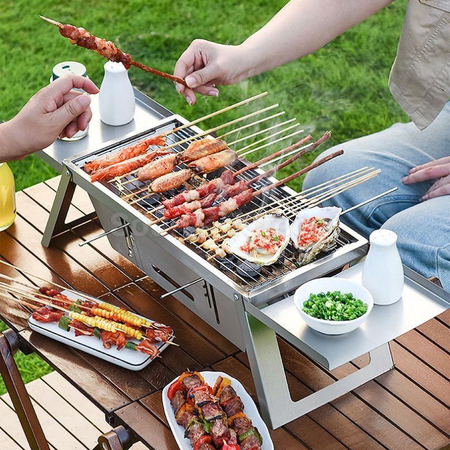 Customization Stainless‑Steel Folding BBQ Grill Corporate Gifts