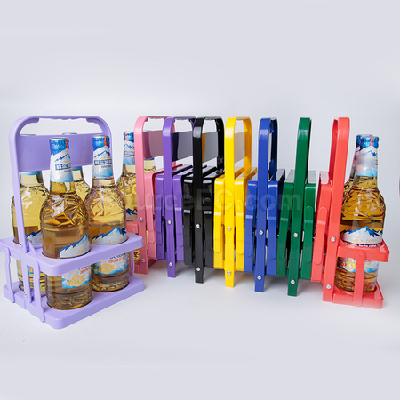 Customization  Four-hole folding wine rack plastic beer cup holder Corporate Gifts
