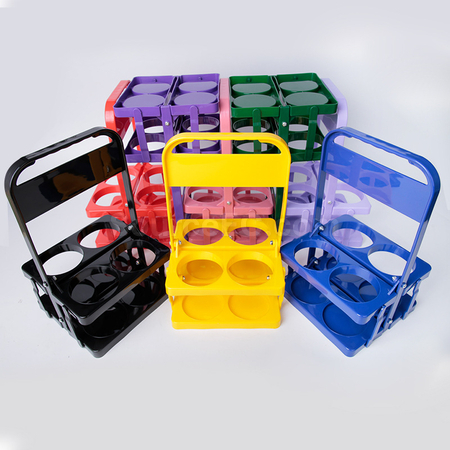 Customization  Four-hole folding wine rack plastic beer cup holder Corporate Gifts