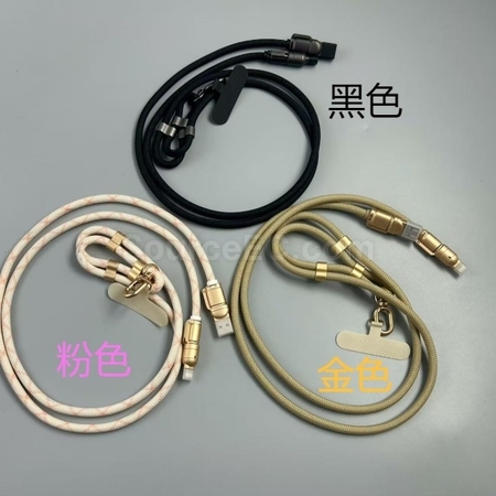 Customization 240W Multifunctional Mobile Phone Crossbody Lanyard Data Charging Cable Corporate Gifts