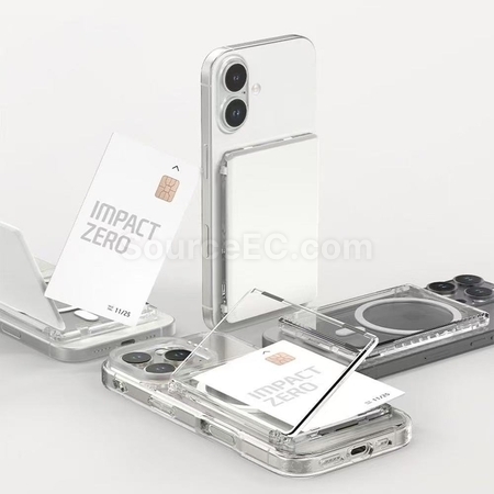 Customization Transparent PC Open Card Magnetic Mobile Phone Card Wallet Corporate Gifts