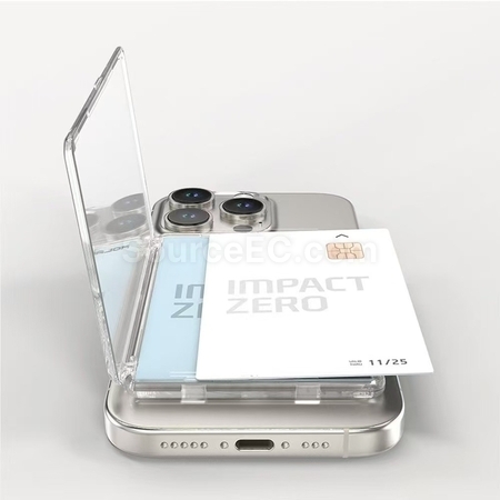 Customization Transparent PC Open Card Magnetic Mobile Phone Card Wallet Corporate Gifts
