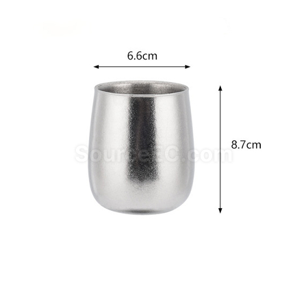 Customization Pure Titanium Ice Flower Goose Egg Cup Corporate Gifts