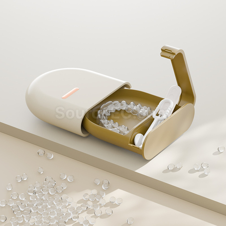 Customization Denture/Aligner Storage Case (with Floss Compartment) Corporate Gifts